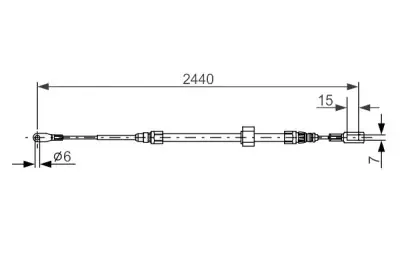 Cable de accionamiento, freno de estacionamiento BOSCH 1 987 477 880 BOSCH 1 987 477 880 Última Oportunidad